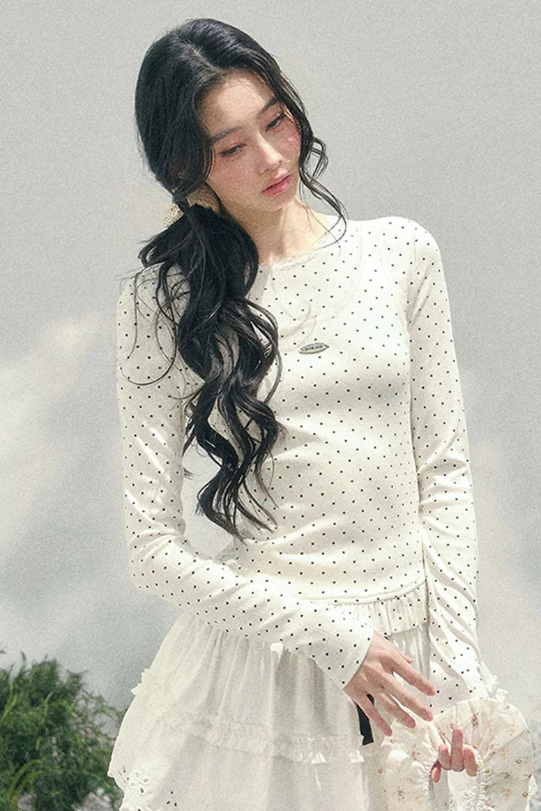 Pure White Dot Top