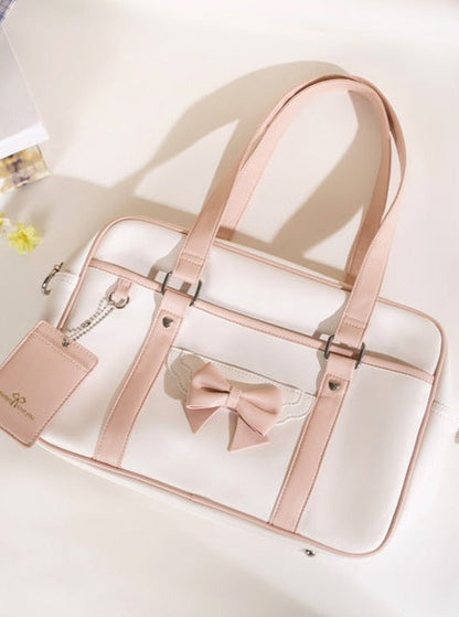 Pastel Bow Bag With Pass Case