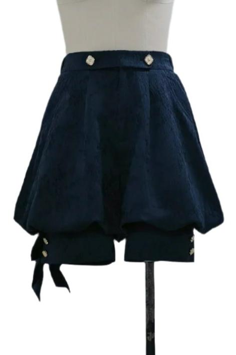 Sapphire Blue Bunny Ear Cape Jacket + Vest + Shorts