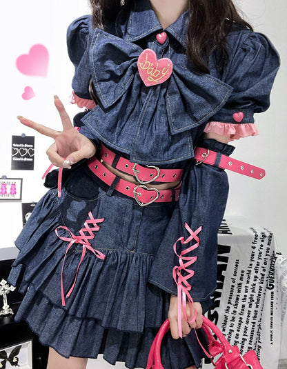 Y2k Sweet Girl Cosplay 4-piece Set