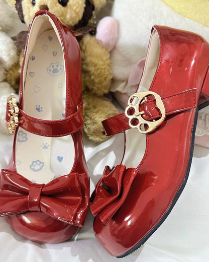 Glossy Ribbon Lolita Shoes