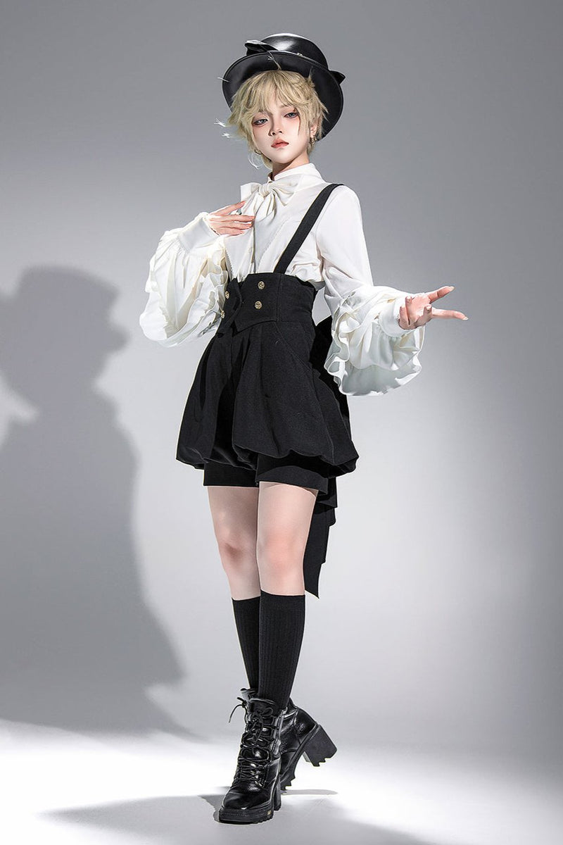 [pre-order] Retro Dark Prince Ribbon Shirt + Tail Shorts