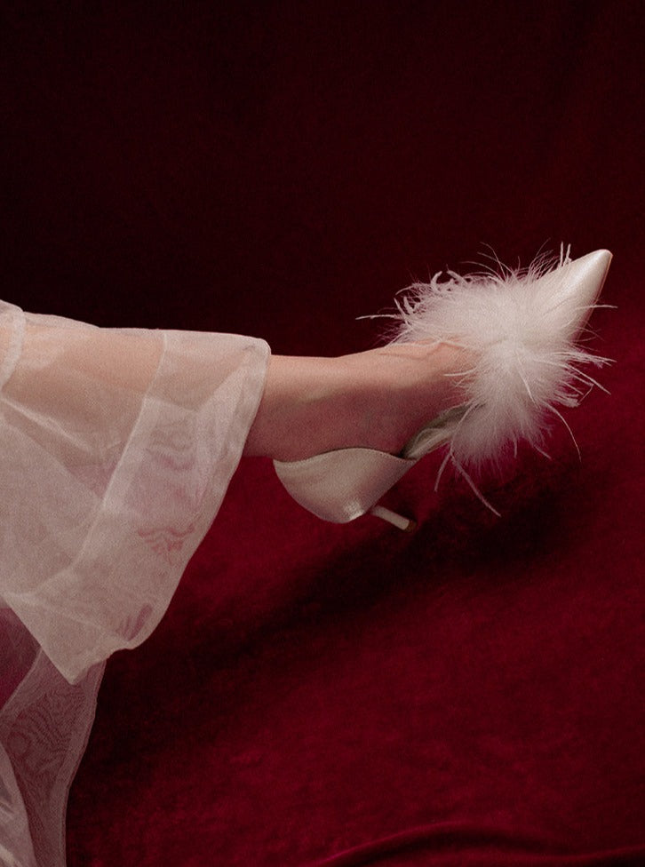 Light Feather Fairy High Heels