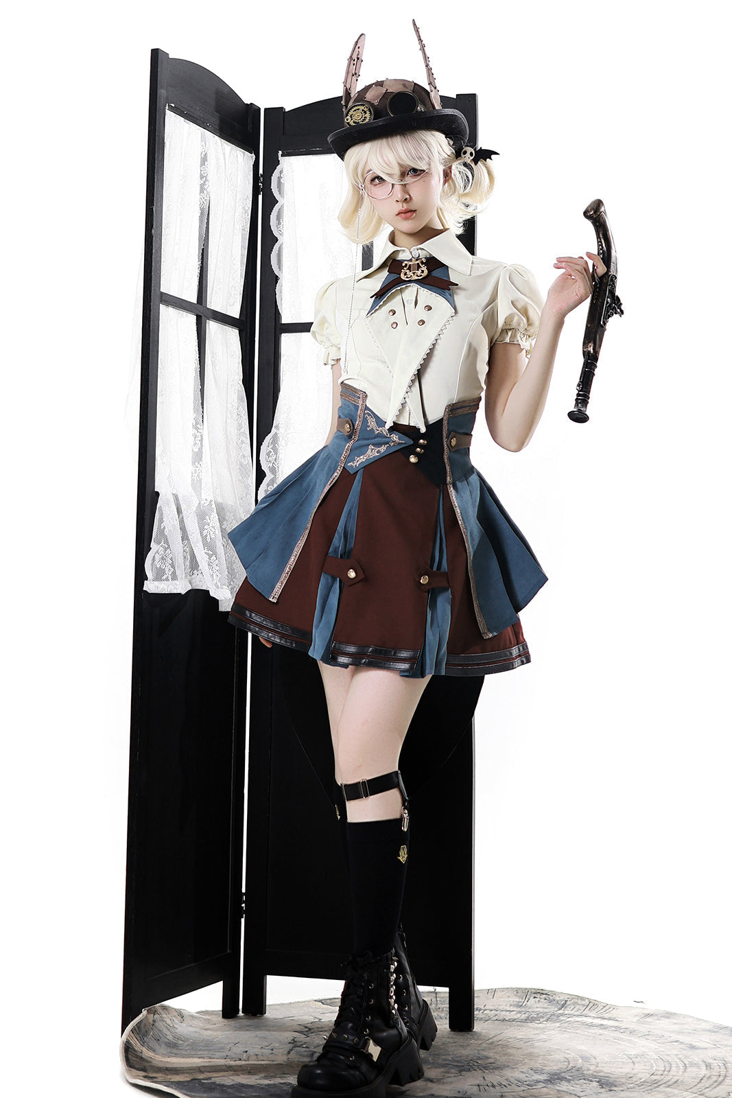 [reservations] British-style Collegiate Shirt + Skirt + Belt