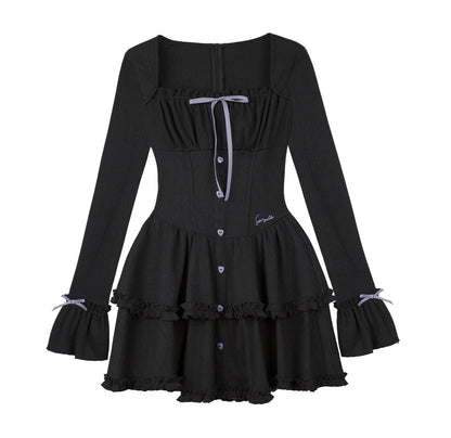 Dark Sweet Girly Tiered Dress