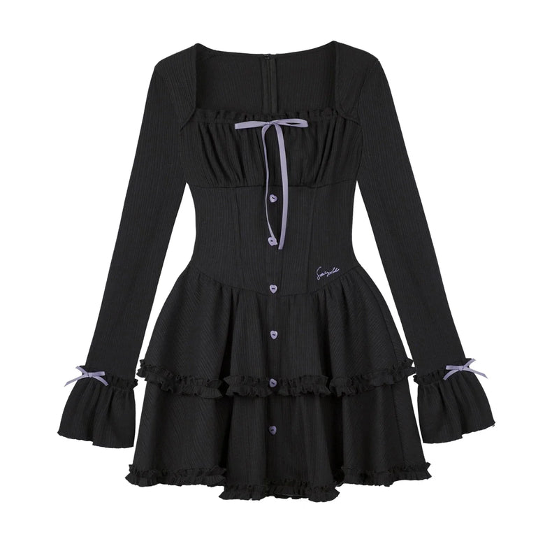 Dark Sweet Girly Tiered Dress