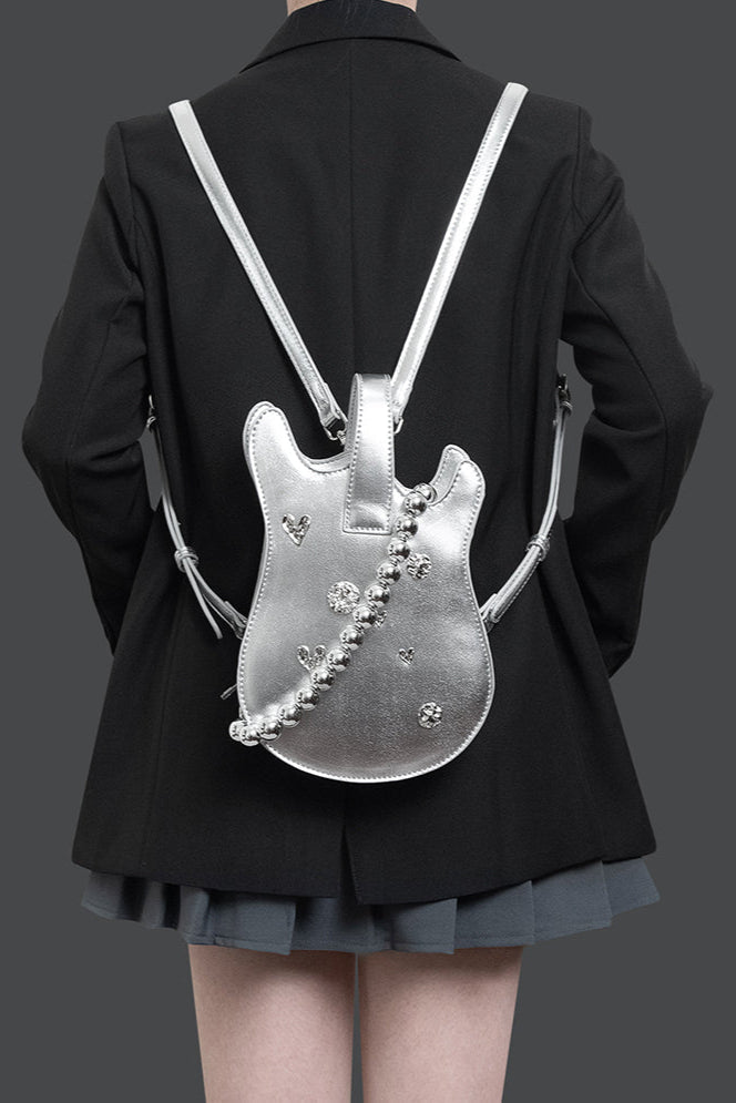 Metal Beads Crossbody Guitar Bag