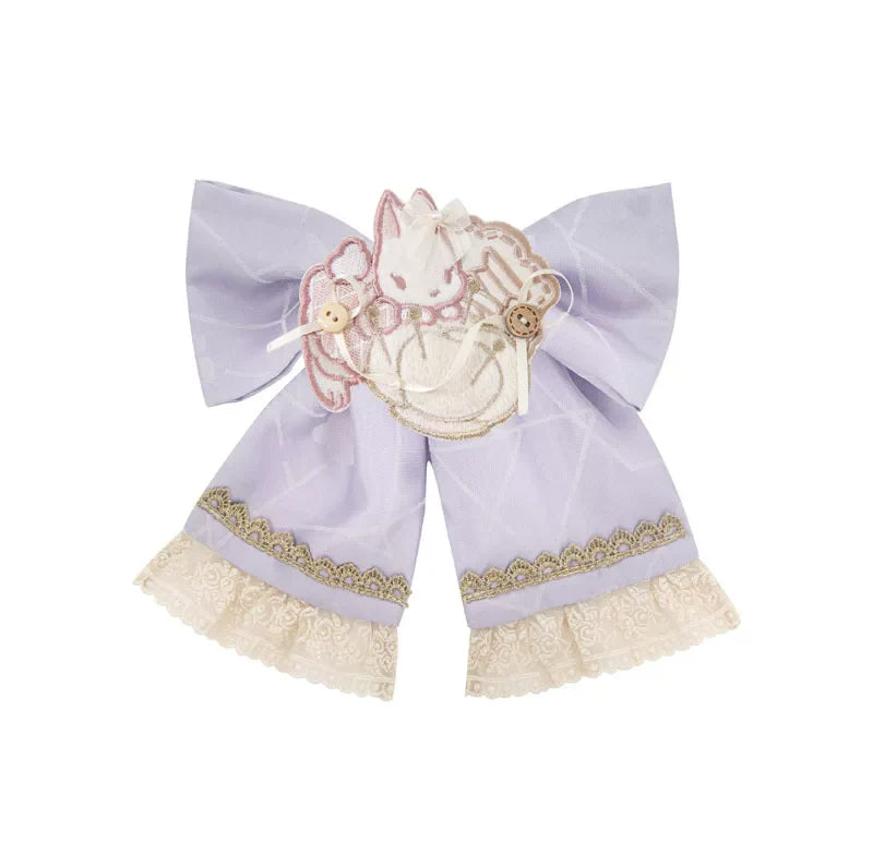 Chinese-style Pastel Top + Apron + Bow + Necklace + Brooch + Hair Accessories