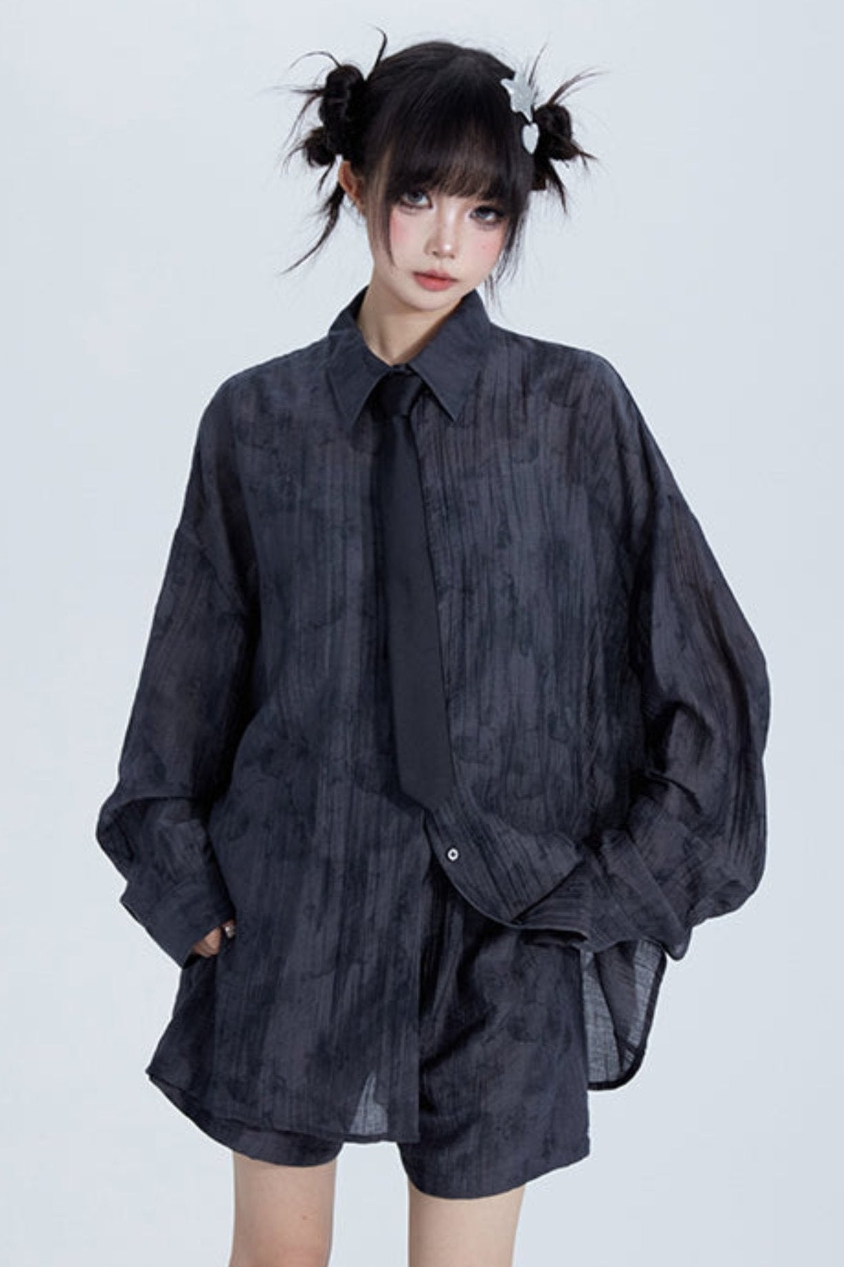 Summer Tencel Shirt & Shorts Set