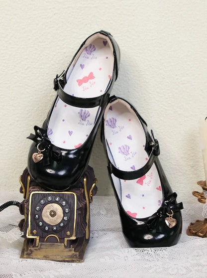 Lolita Round Head Doll Medium Heel Shoes