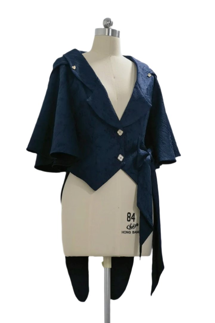 Sapphire Blue Bunny Ear Cape Jacket + Vest + Shorts