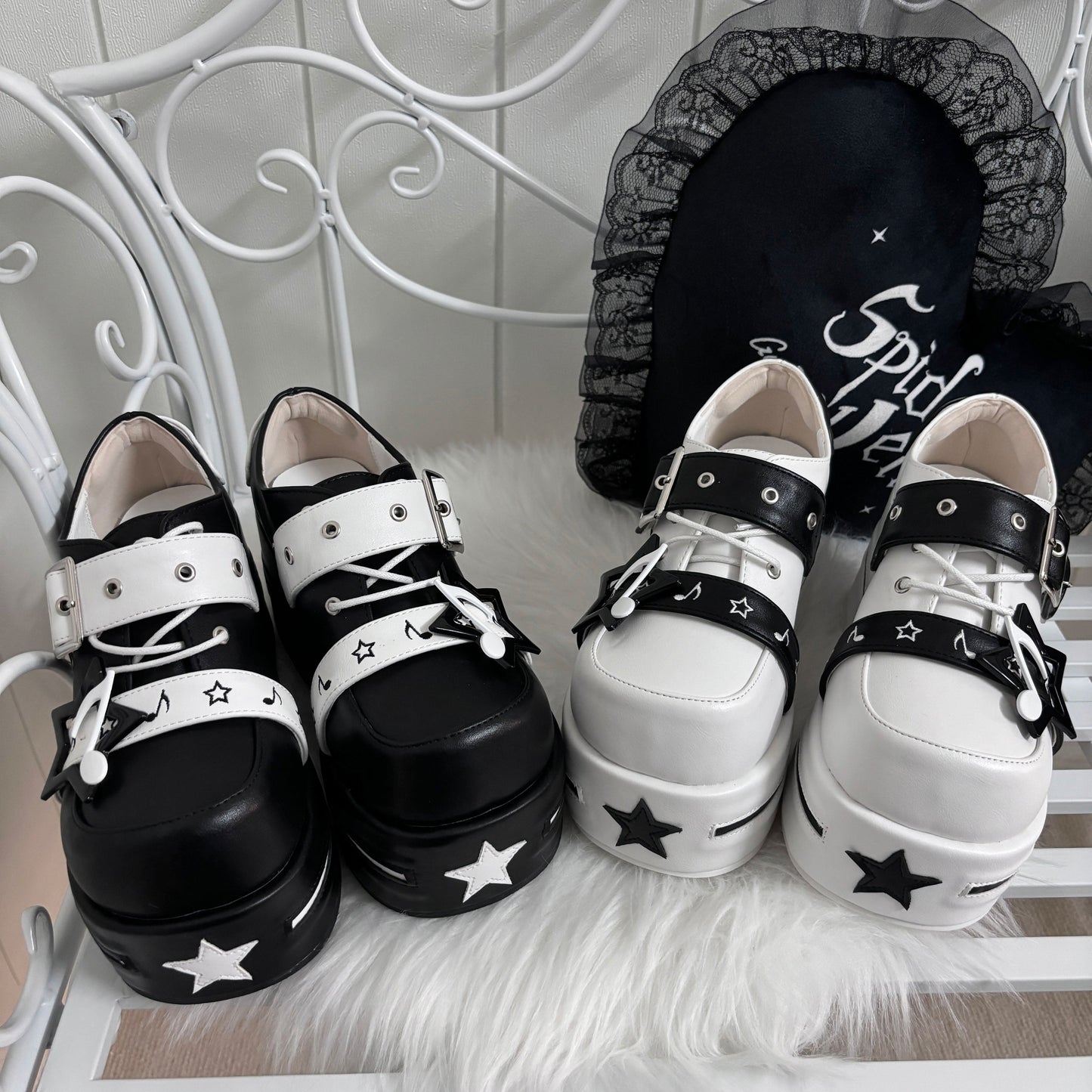 [pre-order] Star Melody Punk Strap Platform Shoes