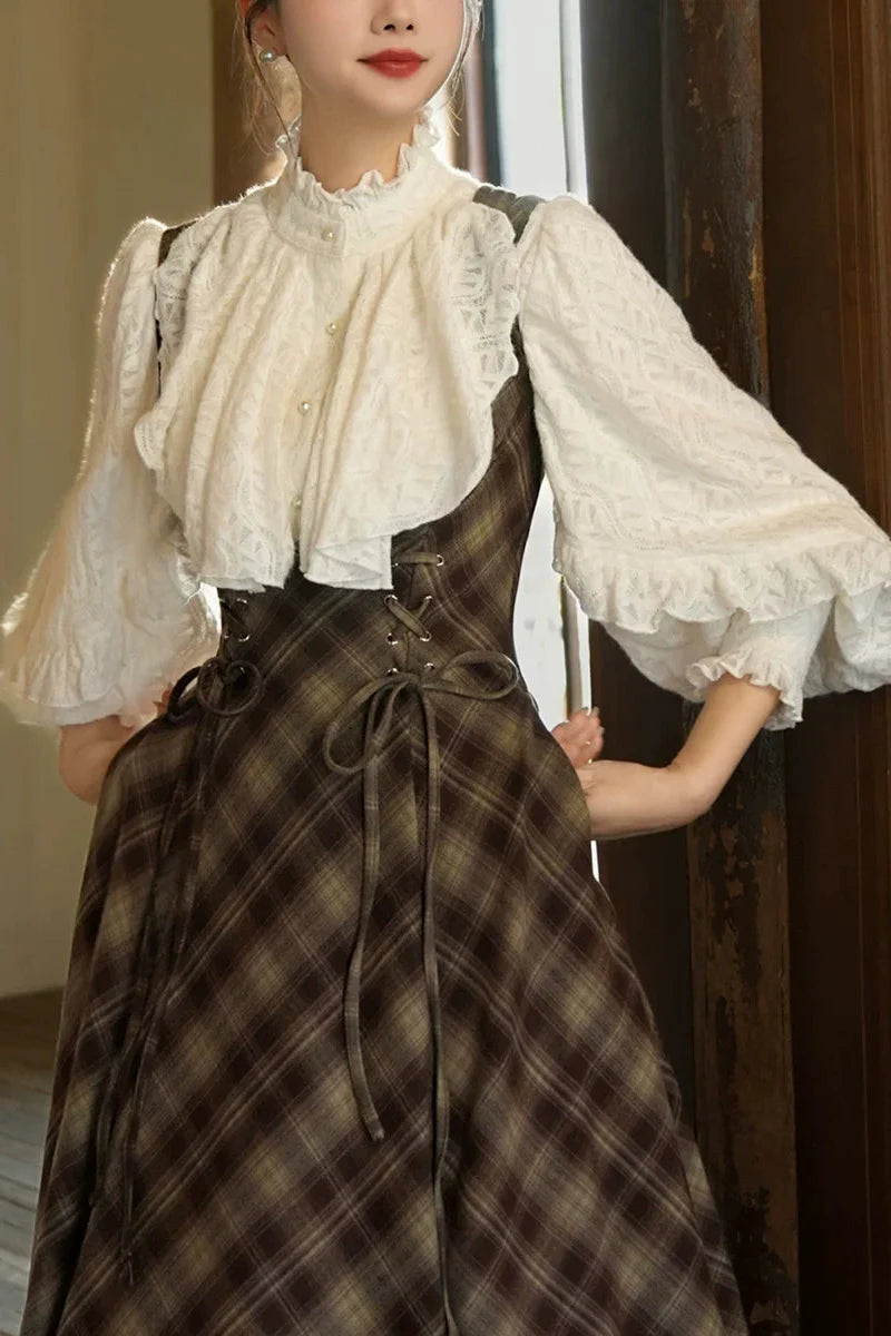 French Retro Lace Blouse