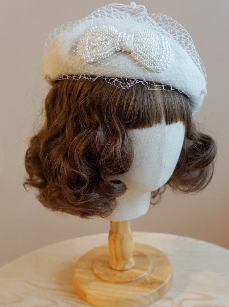 Sweet Girly White Beret