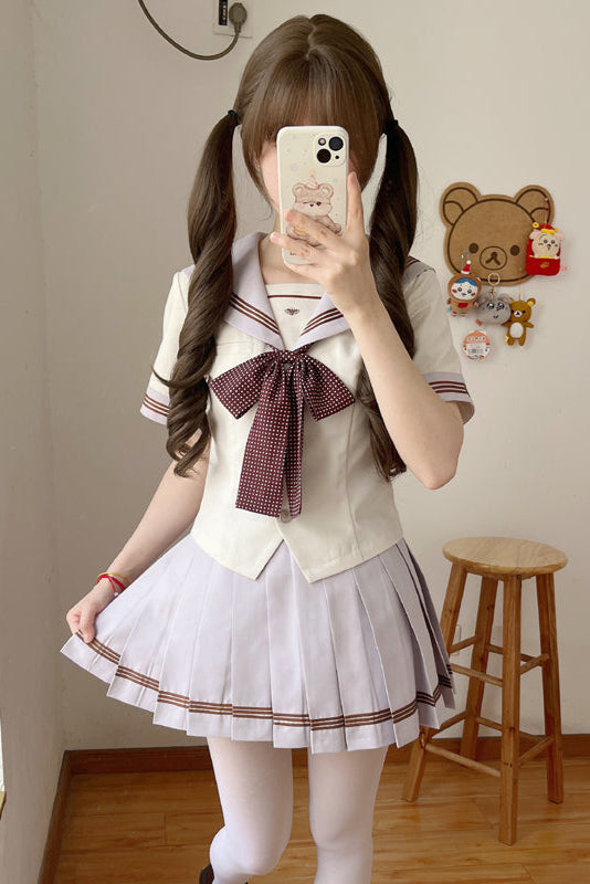 Retro Color Sweet Sailor Dress