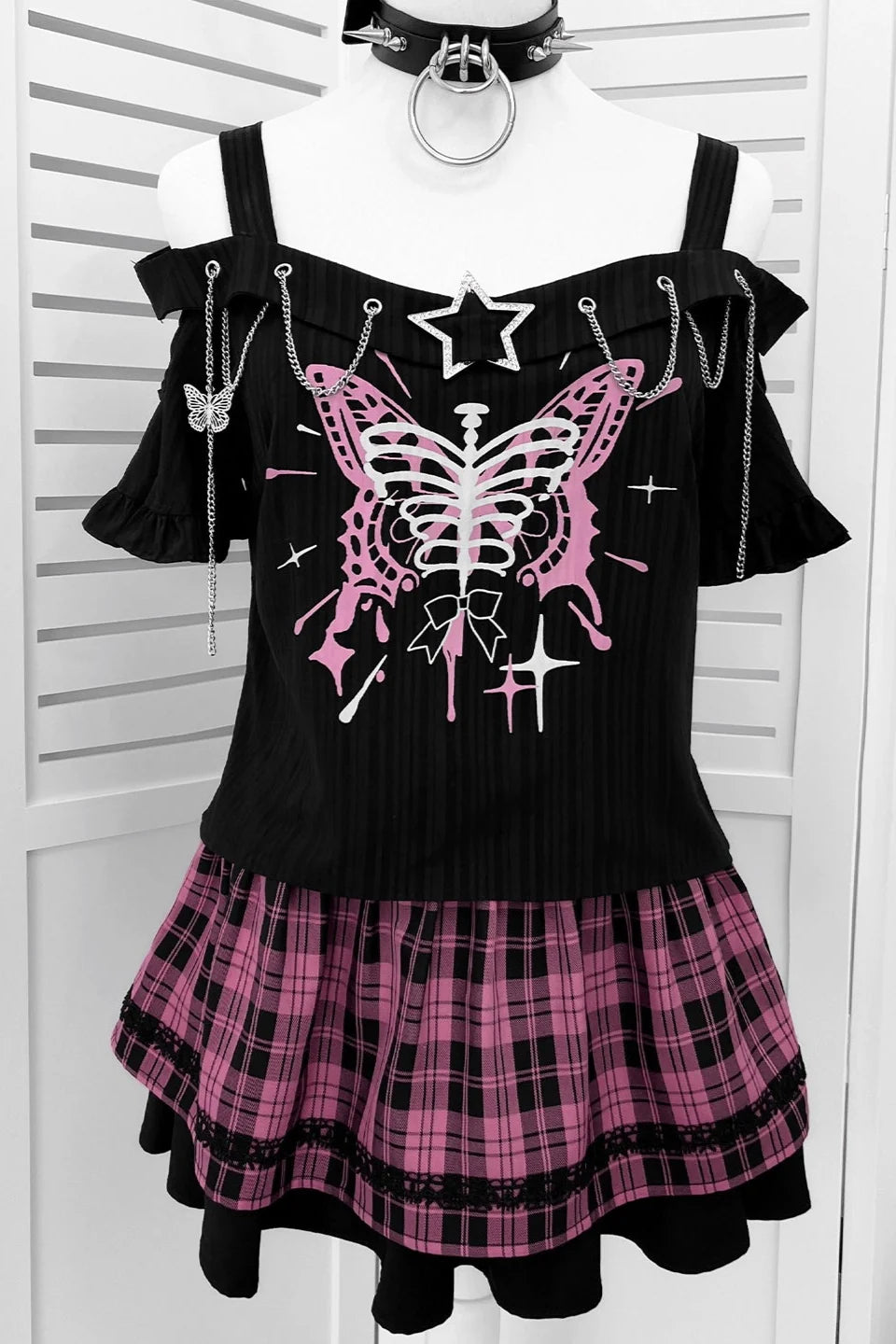 Subculture Sweet Cool Top + Plaid Skirt