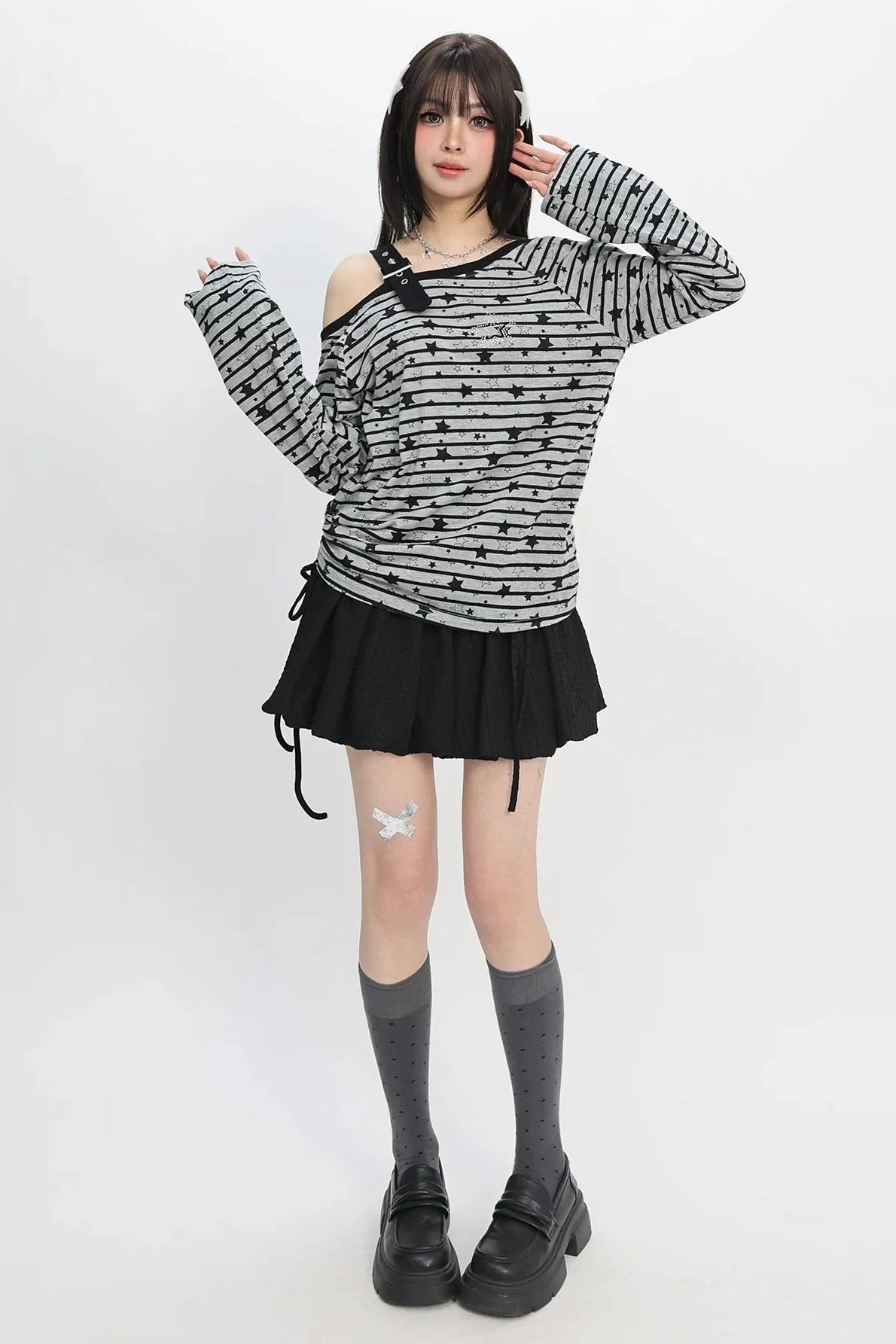 Sweet Cool One-shoulder Loose Top