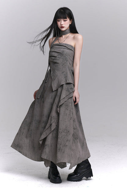 Ash Mode Tube Top + Long Skirt