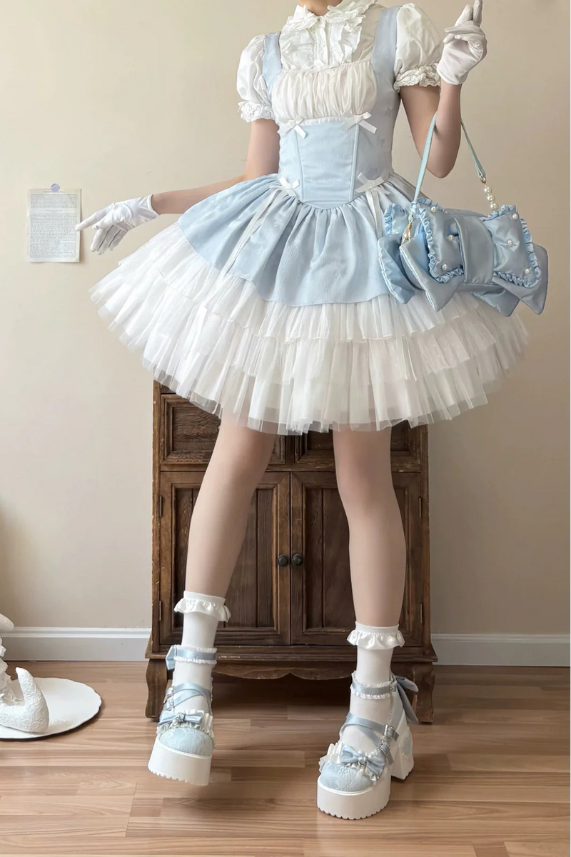 Dream Ribbon Lace Mary Jane Shoes