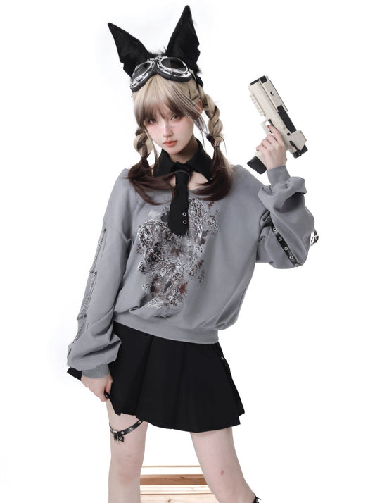 Sleepless Dragon Top + Pleated Skirt