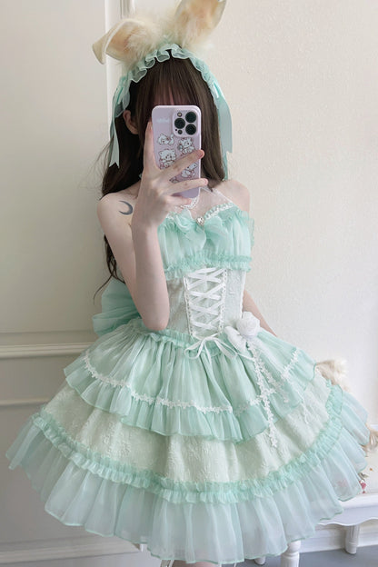 Halter Neck Sleeveless Sugar Lolita Dress