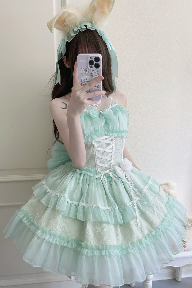 Halter Neck Sleeveless Sugar Lolita Dress