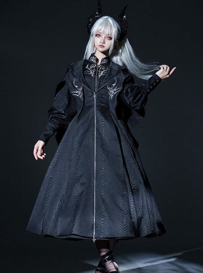 [limited Quantity] Dragon Scale Gothic Lolita Jumper Skirt + Long Coat