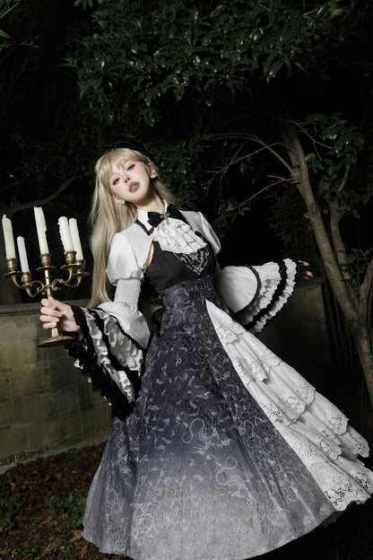 Dark Lolita Long Sleeve Sundress Set