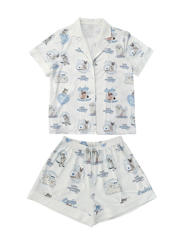 Dog & Cat Nightwear Set / Big Ribbon Girly Night Dress