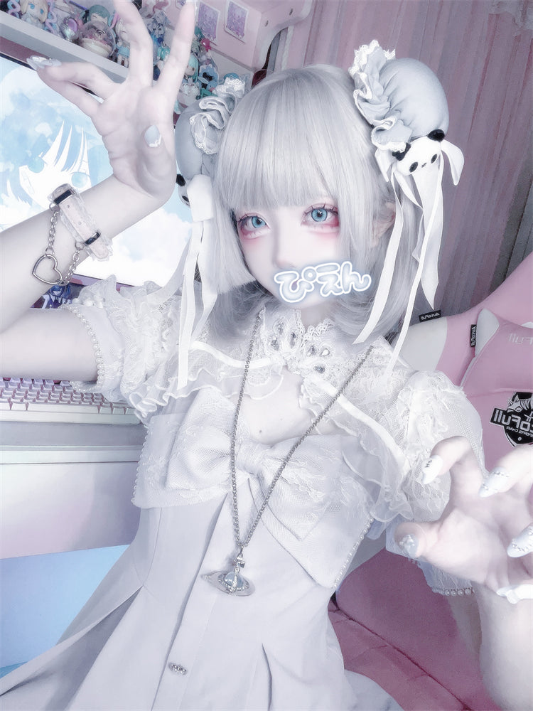 Lace Vest Cardigan Suspender Dress