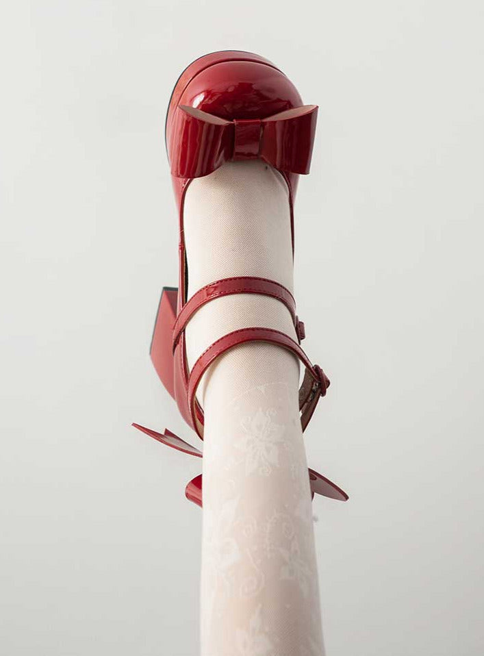 Bunny Ear Ribbon High Heels