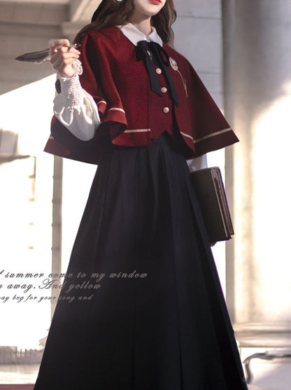 [pre-order] Christine Cape + Vest + Shirt + Long Skirt