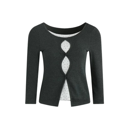Cut-out Design Slim Top