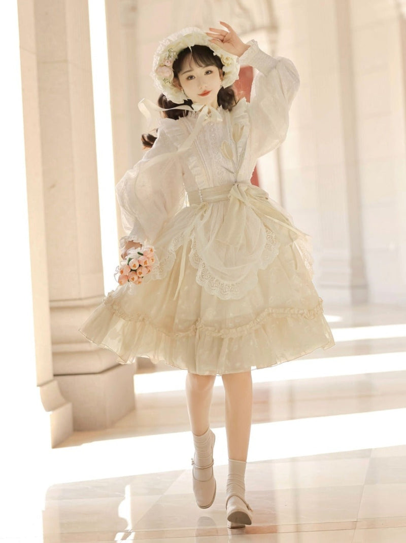 Pure Girly Tulip Ruffle Lolita Dress