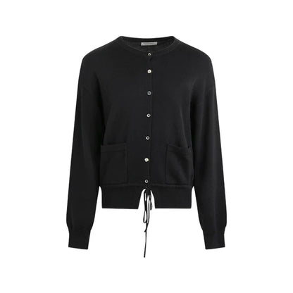 Drawstring Knit Cardigan