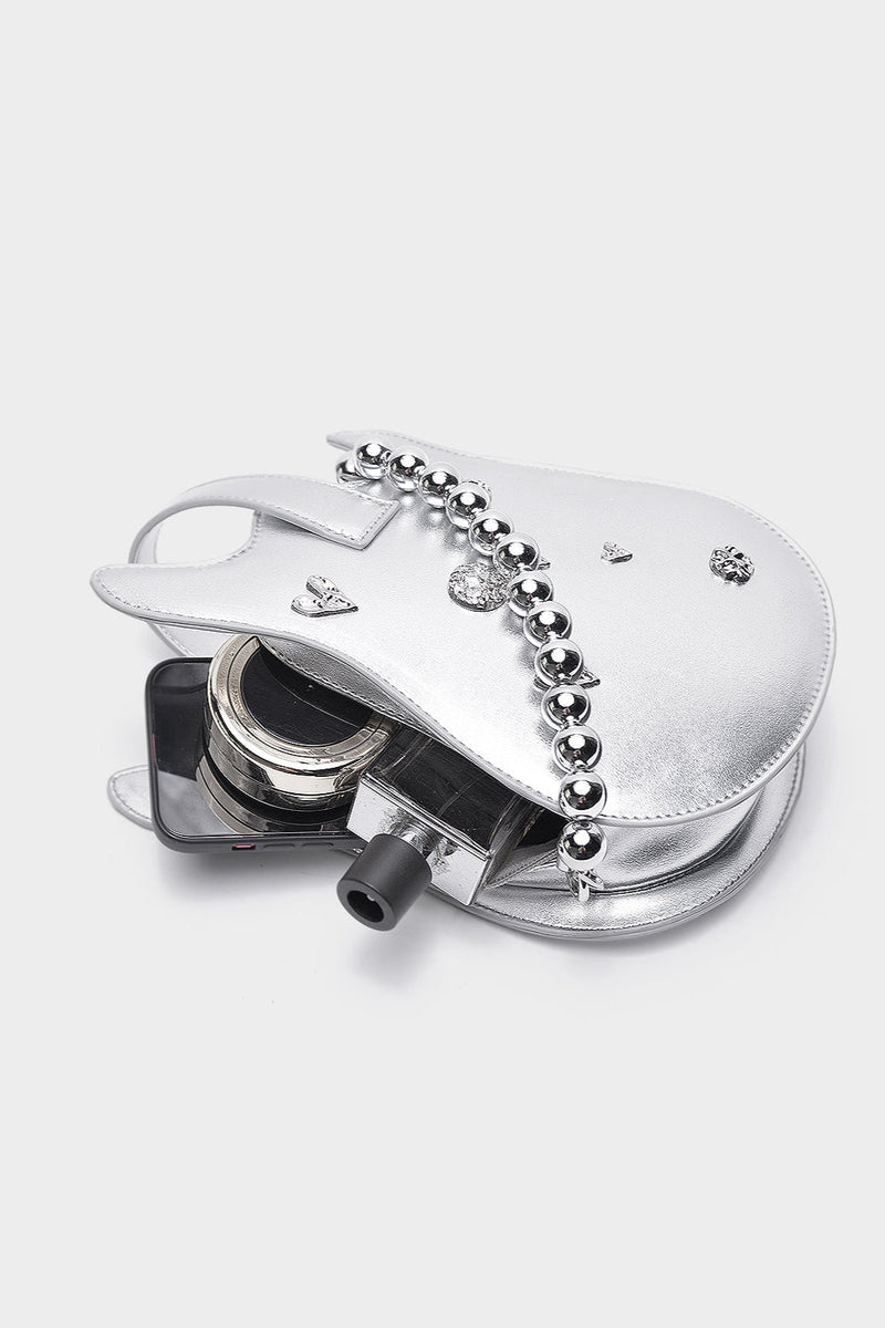 Metal Beads Crossbody Guitar Bag