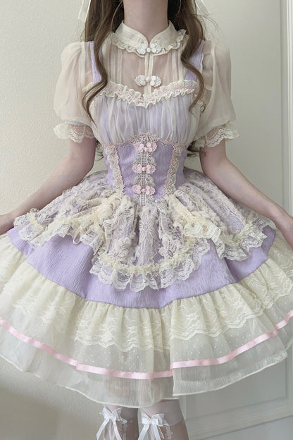 Sweet Girly Ballet Style Lolita Suspender Jsk Dress