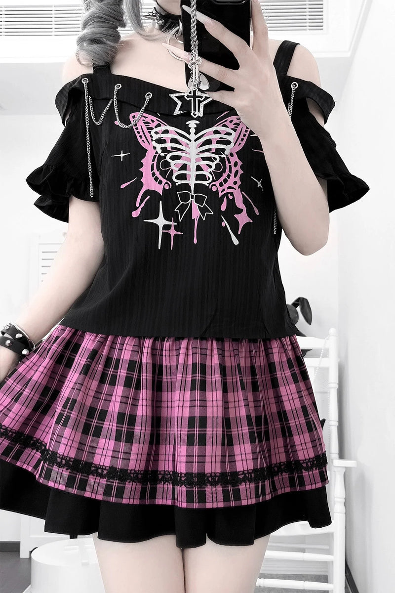Subculture Sweet Cool Top + Plaid Skirt