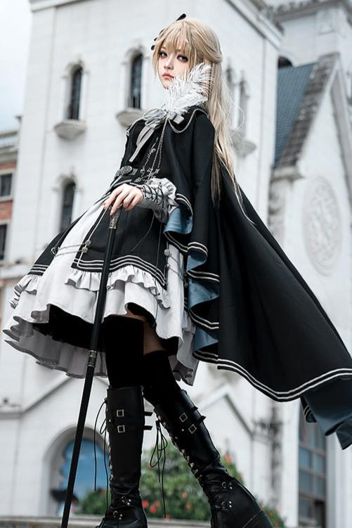 [reserved Product] Dark Knight Contract Blue Army Cloak Dress Suit