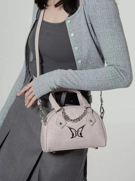 Y2k Butterfly Design Mini Boston Bag