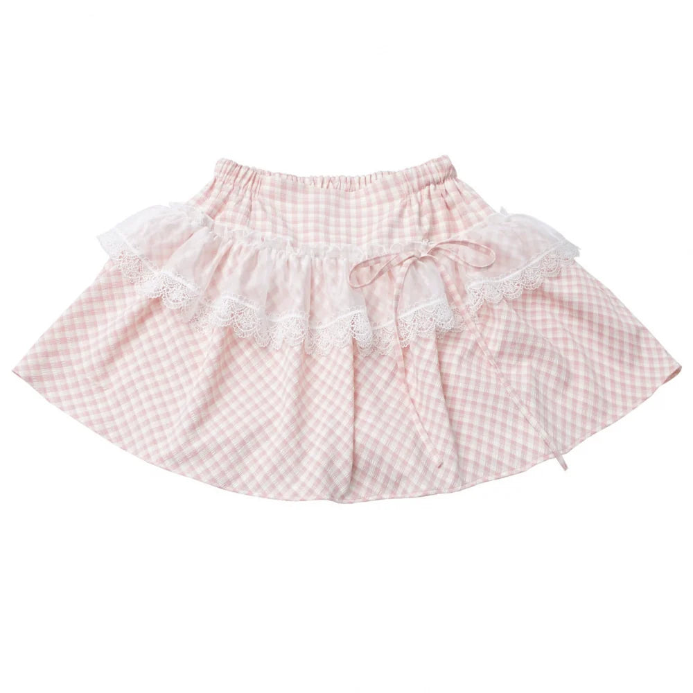 Pastel Sweet Twin T-shirt With Scarf + Puff Skirt + Arm Covers