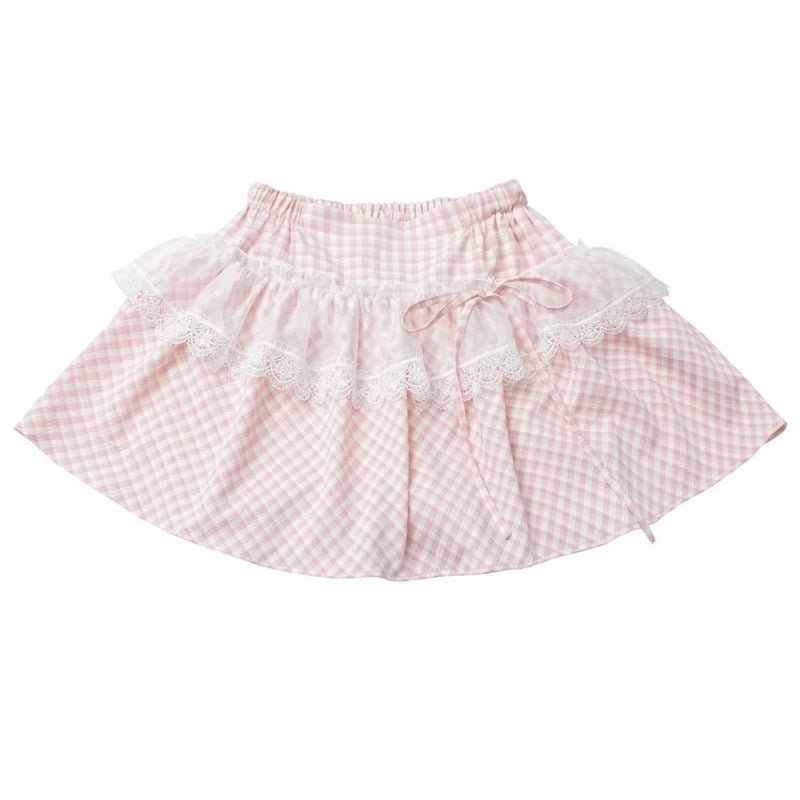 Pastel Sweet Twin T-shirt With Scarf + Puff Skirt + Arm Covers
