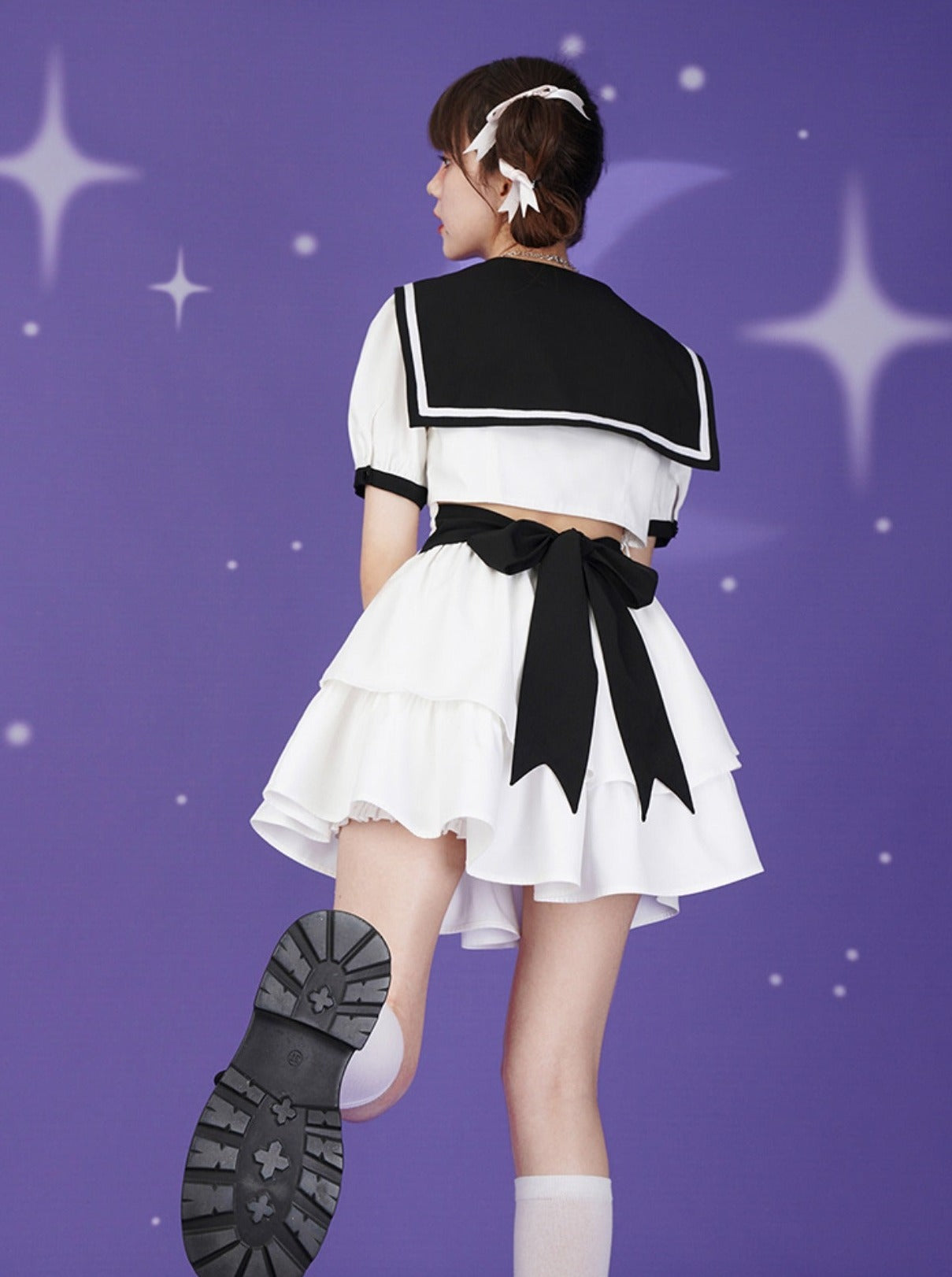 Sailor Collar Pumpkin Pants Set