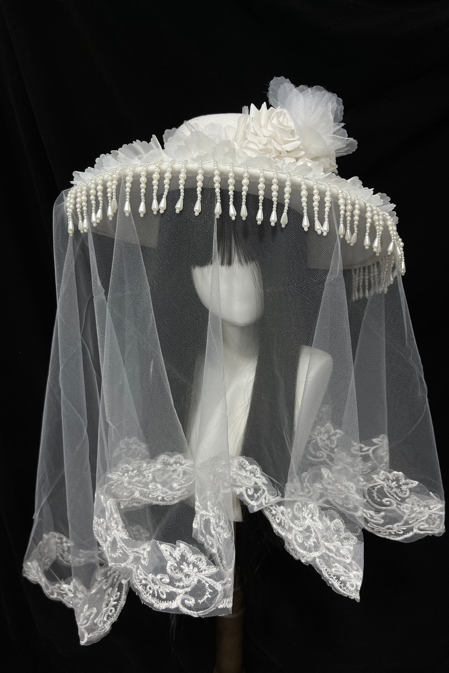 Sheer Design Lace Gothic Lolita Hat
