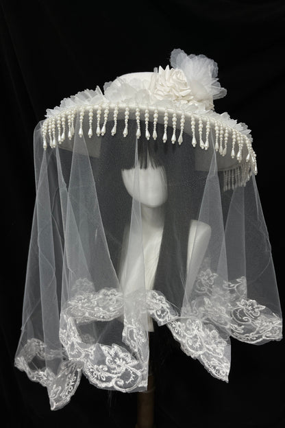 Sheer Design Lace Gothic Lolita Hat