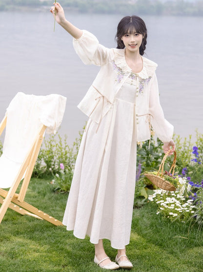 [pre-order] Retro Flower Sweet Top + Long Skirt