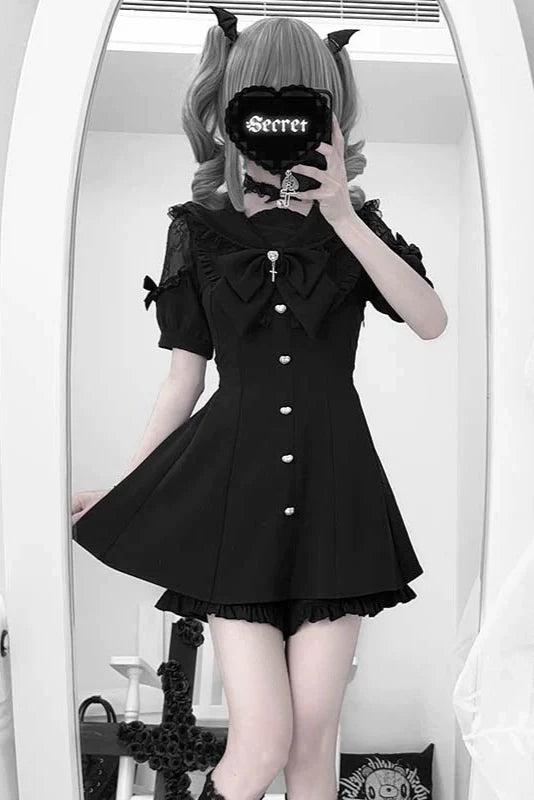 Dark Knight Jirai Top + Ruffle Pants