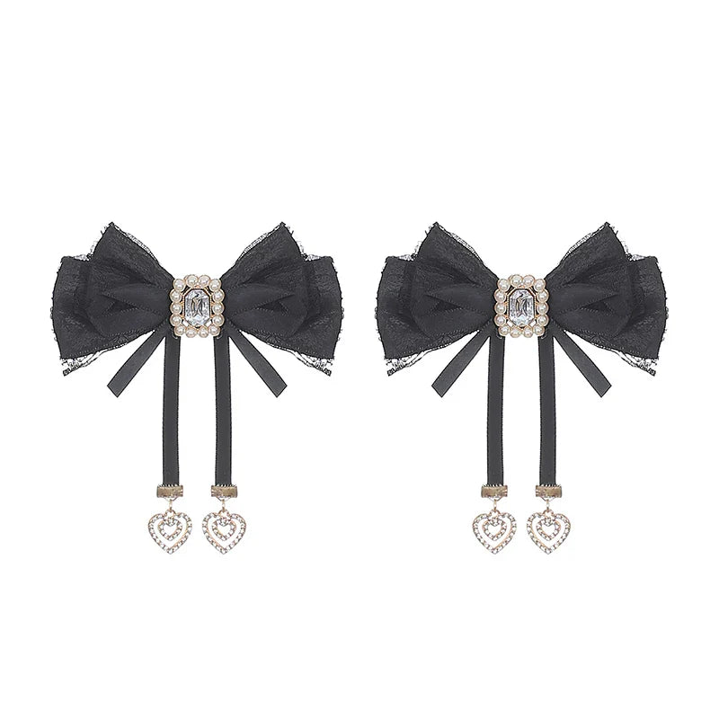 Black and White Dark Kawaii Swimsuit + Headband