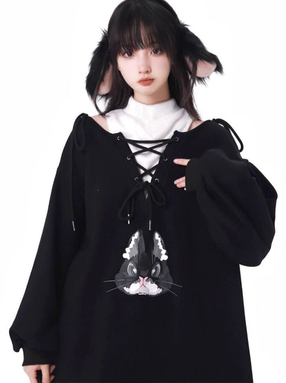 Rebel Sweet Heart Short Fur Jacket Design Top Pants Set