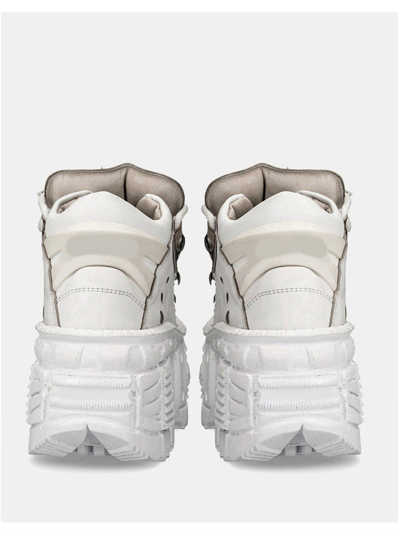 Retro Street Dark Punk Style Tank Sole High-cut Shoes